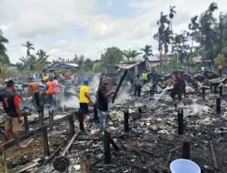 Rumah Warga di Desa Bhakti Idaman hangus Terbakar.