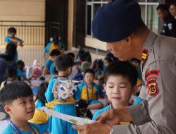 Preschool Field Trip TK Kurnia Global School, Murid Belajar Tugas Brimob di Satbrimob Polda Jambi.