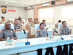 Polda Jambi ikuti pelaksanaan Pembukaan Rakernis Gabungan Divisi Polri, Perkuat Sinergi dan Implementasi Polri Presisi.