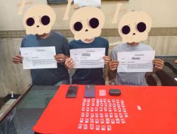 Satresnarkoba Polresta Jambi Tangkap 3 Orang Pelaku Tindak Pidana Narkotika, Amankan BB Sabu 56 Paket.