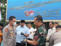 Kasrem 042/Gapu Hadiri Pemusnahan Barang Bukti Narkoba di Mapolda Jambi, Wujud Sinergi Perang Melawan Narkotika.