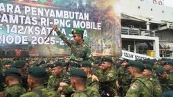 Berhasil Jaga Perbatasan dan Bantu Masyarakat Papua, Satgas Yonif 142/KJ Pulang dengan Prestasi Gemilang.