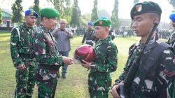 Upacara di Makorem 042/Gapu Diwarnai Aksi Peduli Keselamatan Berkendara.