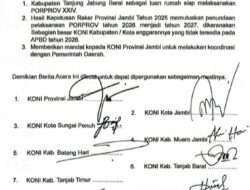 Porprov Jambi XXIV 2026 Resmi Di Adakan Pada Tahun 2027.