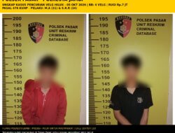 POLSEK PASAR POLRESTA JAMBI GERAK CEPAT UNGKAP PENCURIAN VELG HILUX, DUA PELAKU BERHASIL DIAMANKAN.