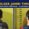 POLSEK JAMBI TIMUR GERAK CEPAT BEKUK DUA PELAKU PENCURI TAS DI PAYO SELINCAH.